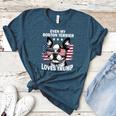 Even My Boston Terrier Loves Trump Trump Supporter Dog Lover Women's Heather T-Shirt Heather Deep Teal