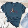 Heartbeat Boston Terrier Dog Women's Heather T-Shirt Heather Deep Teal