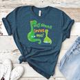 Kids My Nonna Loves Me Dinosaur Grandson Women's Heather T-Shirt Heather Deep Teal