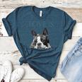 Love Is Boston Terrier Bostie Women's Heather T-Shirt Heather Deep Teal