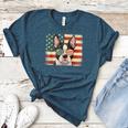 Patriotic Boston Terrier Dog Lover USA Flag 4th Of July For Men Women Kids Women's Heather T-Shirt Heather Deep Teal