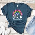 Pre-K Teacher Cute Pre Kindergarten For Teachers Rainbow For Men Women Kids Women&#x27;s Heather T-Shirt Heather Deep Teal