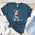 Vintage Boston Terrier Blowing Bubble Gum American Gentleman Women's Heather T-Shirt Heather Deep Teal