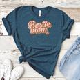 Vintage Boston Terrier Mom Dog Lover Pet Bostie Mama Men Women Girls Kids Women's Heather T-Shirt Heather Deep Teal