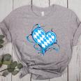 Bavarian Flag As Heart Blue Diamond Bavaria Women's Heather T-Shirt Athletic Heather