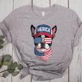Boston Terrier 4th Of July US Merica Bostie Dog Patriotic For Men Women Kids Women's Heather T-Shirt Athletic Heather