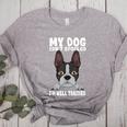 Boston Terrier American Gentleman Dog Lover I'm Well Trained Women's Heather T-Shirt Athletic Heather