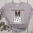 Boston Terrier American Gentleman Personal Stalker Dog Lover Women's Heather T-Shirt Athletic Heather