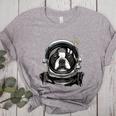 Boston Terrier Astronaut Shirt Spaceman Dog Space Lover Women's Heather T-Shirt Athletic Heather