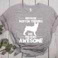 Boston Terrier Awesome Women's Heather T-Shirt Athletic Heather