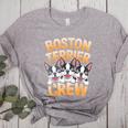 Boston Terrier Crew Cartoon For Dog Owner Pet Boston Terrier Women's Heather T-Shirt Athletic Heather