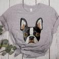 Boston Terrier Cute Puppy Face Dog Lover Pet Owner Women's Heather T-Shirt Athletic Heather