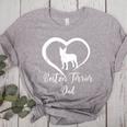 Boston Terrier Dad Cute Boston Terrier Silhouette Heart Women's Heather T-Shirt Athletic Heather