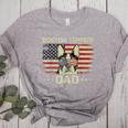 Boston Terrier Dad Dog Lovers American Flag 4th Of July For Women Men Women's Heather T-Shirt Athletic Heather