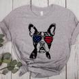 Boston Terrier Dog 4th July America USA Flag Men Women Kids Women's Heather T-Shirt Athletic Heather