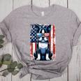 Boston Terrier Dog American USA US Flag Pets Vintage Outfit Women's Heather T-Shirt Athletic Heather