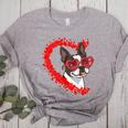 Boston Terrier Dog Mom Dad Valentine’s Day Pet Lover For Men Women Kids Women's Heather T-Shirt Athletic Heather