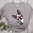 Boston Terrier Dog From Side Boston Bull Women's Heather T-Shirt Athletic Heather