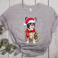 Boston Terrier Dog Ugly Christmas Dog Xmas For Men Women Kids Women's Heather T-Shirt Athletic Heather