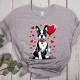Boston Terrier Dog Valentine's Day Dog Owner Valentine Women's Heather T-Shirt Athletic Heather