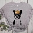 Boston Terrier Dog Wearing Crown For Men Women Girls Kids Women's Heather T-Shirt Athletic Heather