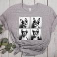Boston Terrier Dogs With Sunglasses Photo Pets Meme Women's Heather T-Shirt Athletic Heather