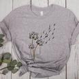 Boston Terrier Flower Fly Dandelion Dog Lover Dog Dad Women's Heather T-Shirt Athletic Heather