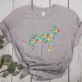 Boston Terrier Flower Silhouette Floral Dog Men Women Girls Kids Women's Heather T-Shirt Athletic Heather