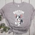 Boston Terrier Girl Cute Cartoon For Dog Owners Pet Terrier Women's Heather T-Shirt Athletic Heather