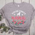 Boston Terrier Grandma Nana Dog Lover Christmas Women's Heather T-Shirt Athletic Heather