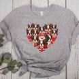 Boston Terrier Heart Valentine Boston Terrier Women's Heather T-Shirt Athletic Heather