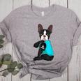 Boston Terrier I Love Mom Apparel Women's Heather T-Shirt Athletic Heather