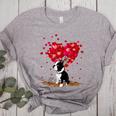 Boston Terrier Lover Heart Shape Boston Terrier Valentine Women's Heather T-Shirt Athletic Heather