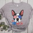 Boston Terrier Merica 4th Of July T Shirt Men Boys Dog Puppy Women's Heather T-Shirt Athletic Heather
