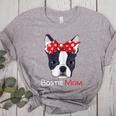 Boston Terrier Mom Bostie Women Girls Women's Heather T-Shirt Athletic Heather