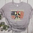 Boston Terrier Mom Dog Lovers American Flag 4th Of July Women's Heather T-Shirt Athletic Heather