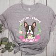 Boston Terrier Mom Mother's Day Women's Heather T-Shirt Athletic Heather