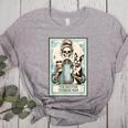 The Boston Terrier Mom Skeleton Spooky Season Halloween Women's Heather T-Shirt Athletic Heather