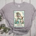 Boston Terrier Mom Skeleton Tarot Card Witch Vibes Dog Mom Women's Heather T-Shirt Athletic Heather
