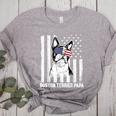 Boston Terrier Papa Cool Dog Lover USA American Flag Men Women Women's Heather T-Shirt Athletic Heather