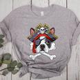 Boston Terrier Pirate T Shirt Jolly Roger Crossbones Skull Women's Heather T-Shirt Athletic Heather