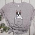 Boston Terrier In The Pocket Cute Boston Terrier Dog Lovers Men Women Girls Kids Women's Heather T-Shirt Athletic Heather