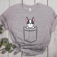 Boston Terrier In The Pocket Cute Boston Terrier Dog For Men Women Girls Kids Women's Heather T-Shirt Athletic Heather