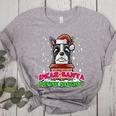 Boston Terrier Santa Claus Christmas Dog Women's Heather T-Shirt Athletic Heather
