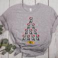 Boston Terrier Santa Hat Xmas Light Men Women Christmas Tree Women's Heather T-Shirt Athletic Heather