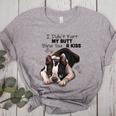 Boston Terrier Shirt I Didn't Fart My Butt Blew You A Kiss Women's Heather T-Shirt Athletic Heather