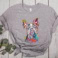 Boston Terrier Splash Women's Heather T-Shirt Athletic Heather