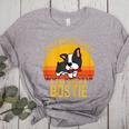 Boston Terrier Never Underestimate a Girl With a Bostie Women's Heather T-Shirt Athletic Heather