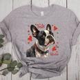 Boston Terrier Is My Valentine Cute Pet Dog Owner Valentine Women's Heather T-Shirt Athletic Heather