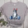Boston Terrier Weightlifting Deadlift Men Fitness Gym Women's Heather T-Shirt Athletic Heather